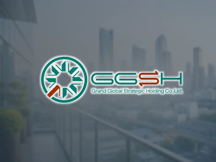 GGSH logo over blurred Bangkok business district